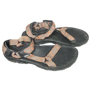 Teva Orange and Black Jesus Style Sandals- Size 13